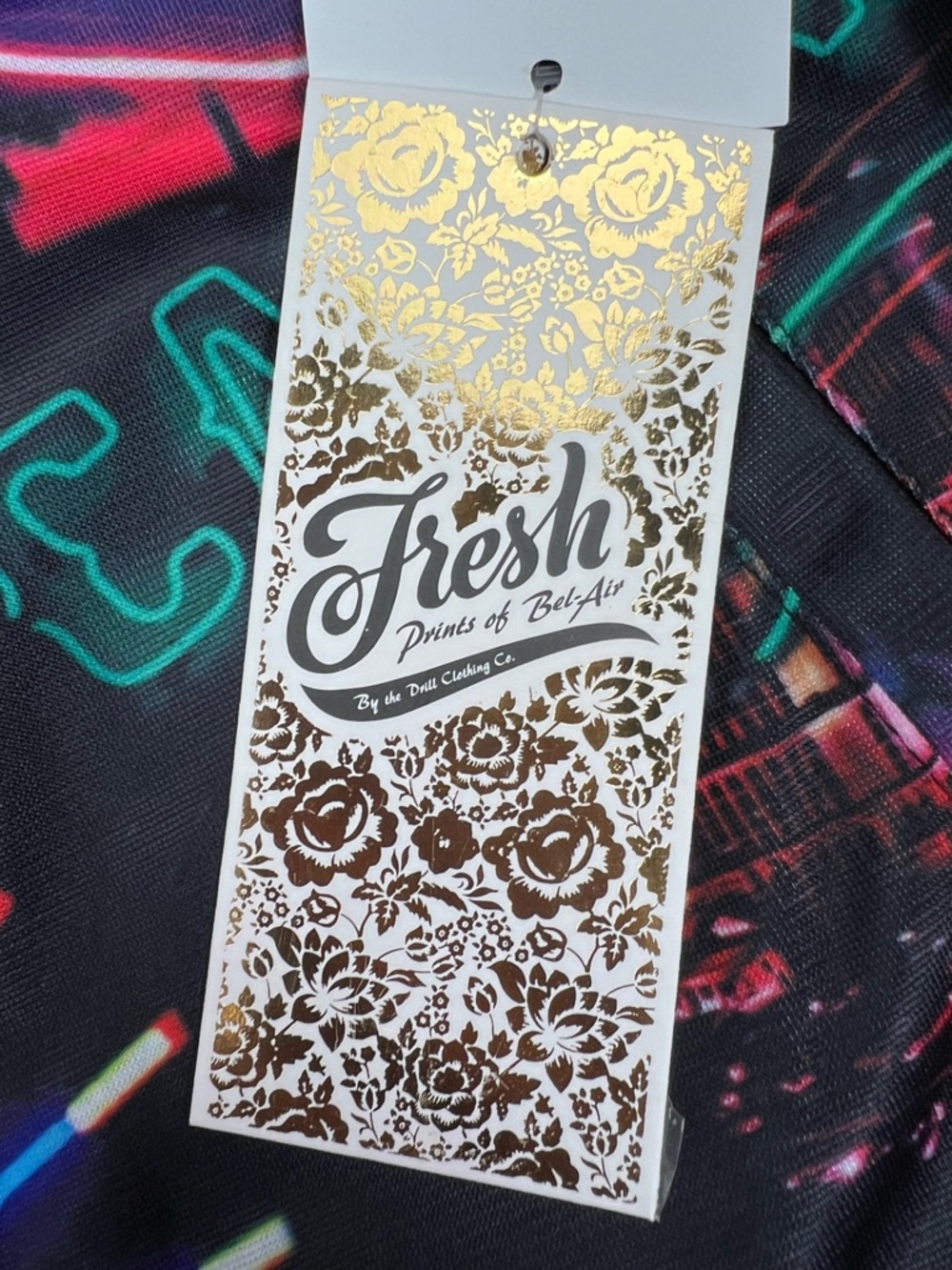 NWT Fresh Prints Bel-Air by Drill Hotel California Neon Sign Casino Shorts Small - Picture 7 of 7